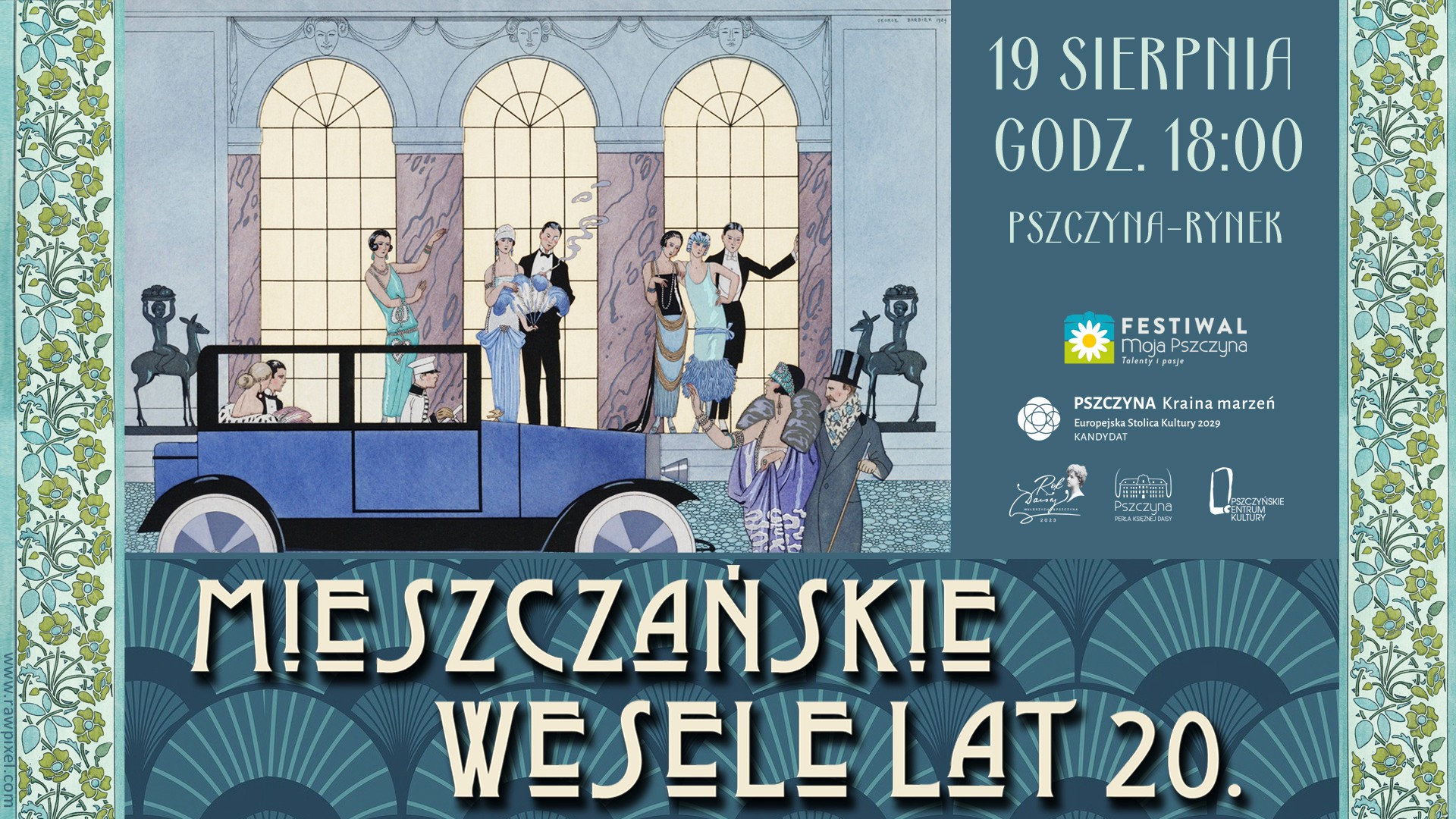 Mieszczańskie wesele lat 20. na rynku w Pszczynie