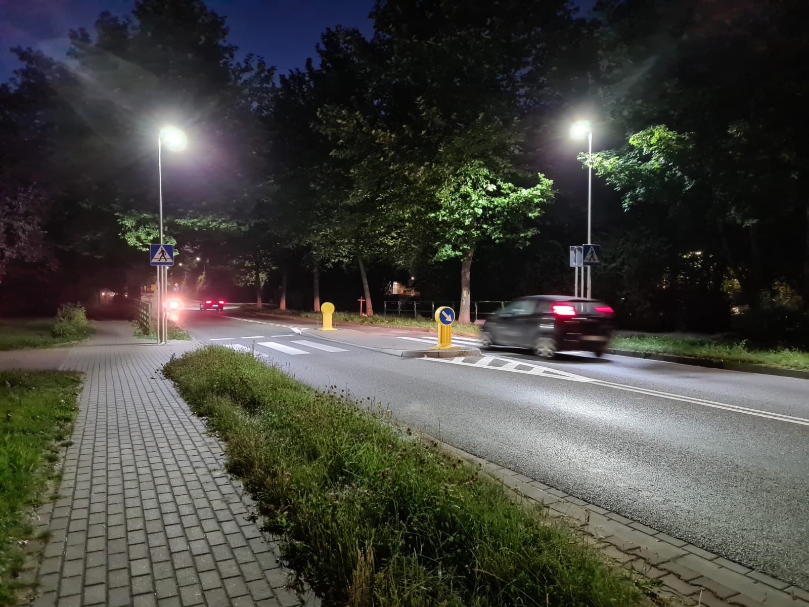Nowe oświetlenie przejścia na ulicy Bielskiej