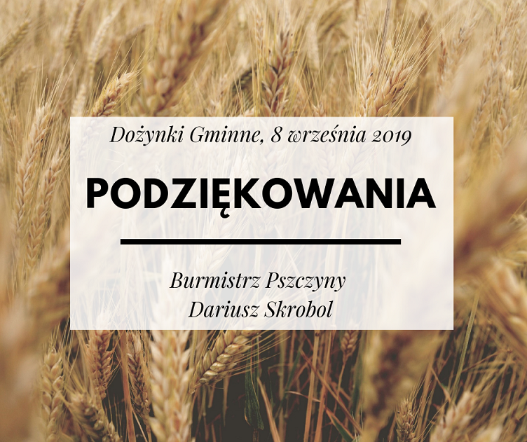 Serdeczne podziękowania za organizację Gminnych 