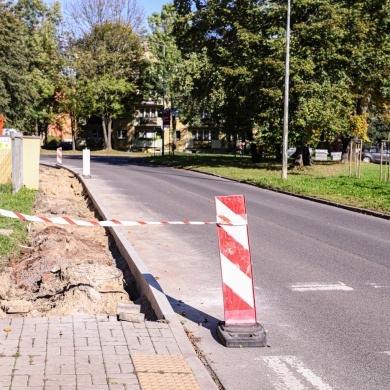 Przebudowa chodnika wzdłuż ulicy Jagiełły - 20.10.2020