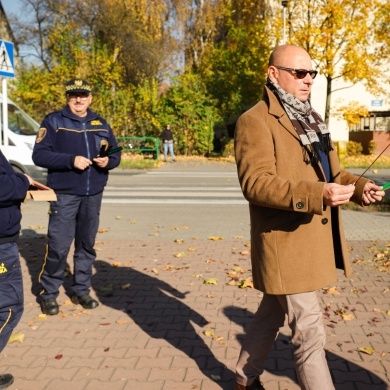 Akcja rozdawania odblasków w Pszczynie - 29.10.2021