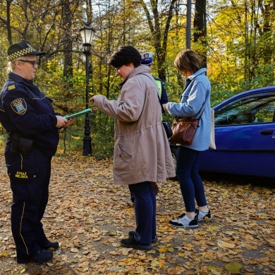 Akcja rozdawania odblasków w Pszczynie - 30.10.2021