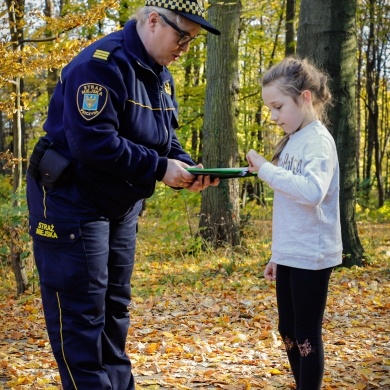 Akcja rozdawania odblasków w Pszczynie - 30.10.2021