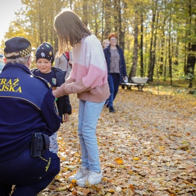 Akcja rozdawania odblasków w Pszczynie - 30.10.2021