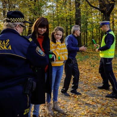 Akcja rozdawania odblasków w Pszczynie - 30.10.2021