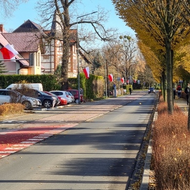 Biało-czerwone flagi na ulicach Pszczyny - 10.11.2021