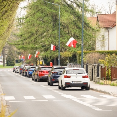 Polskie flagi w Pszczynie - 29.04.2022