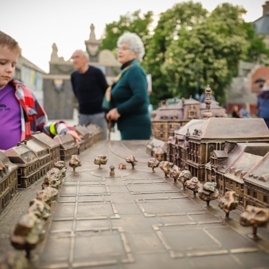 Miniaturowa makieta pszczyńskiej starówki na rynku - 14.05.2022