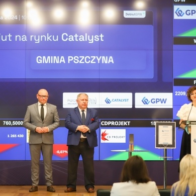 Debiut gminy Pszczyna na Giełdzie Papierów Wartościowych w Warszawie - 07.08.2024