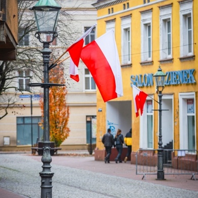 Biało-czerwone flagi na ulicach Pszczyny - 10.11.2024